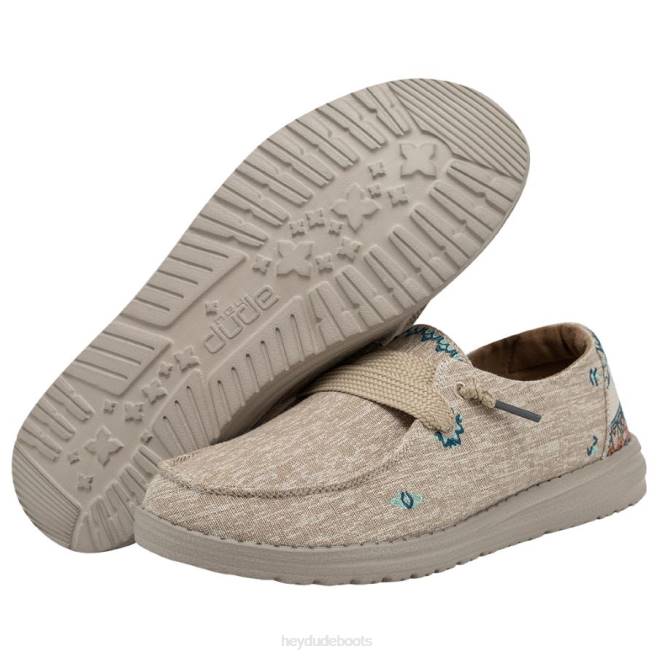 Men Sunflower Beige Hey Dude Wendy Flora Shoes H6P6139