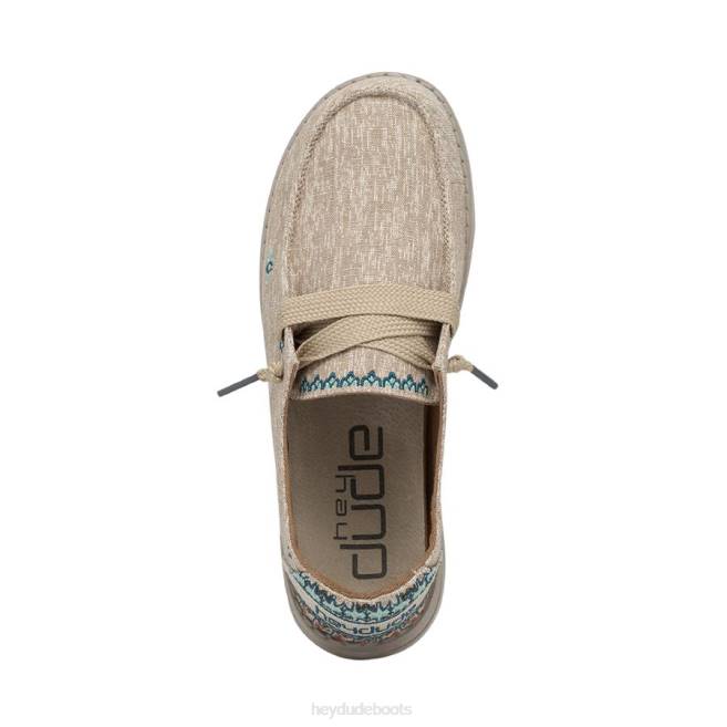 Men Sunflower Beige Hey Dude Wendy Flora Shoes H6P6139
