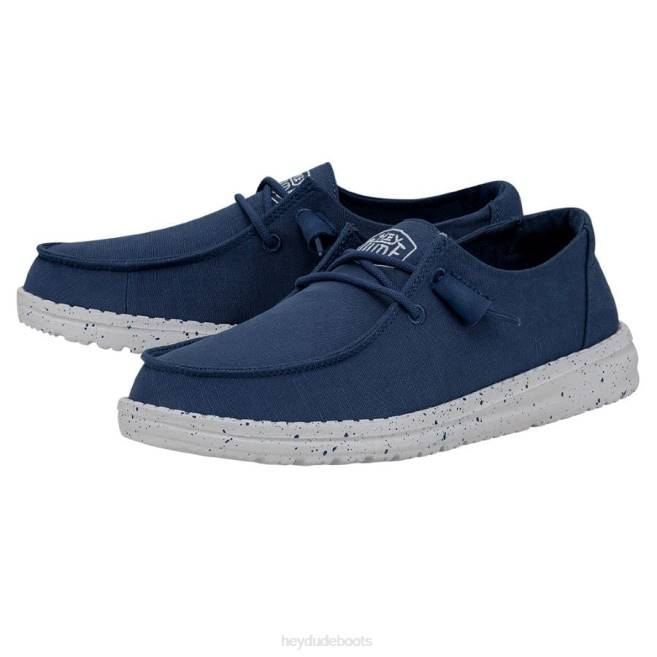 Men True Blue Hey Dude Wendy Slub Canvas Shoes H6P628