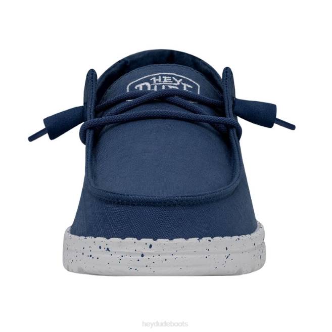 Men True Blue Hey Dude Wendy Slub Canvas Shoes H6P628