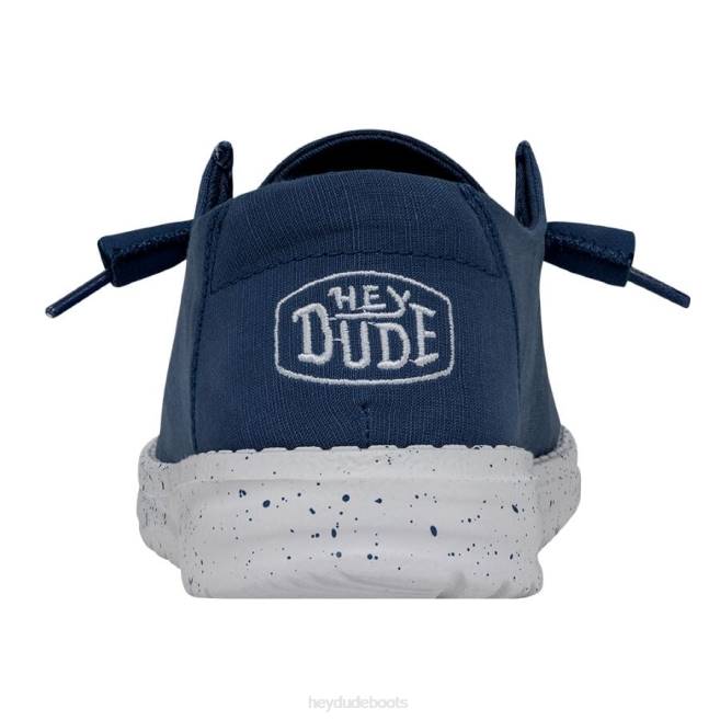 Men True Blue Hey Dude Wendy Slub Canvas Shoes H6P628