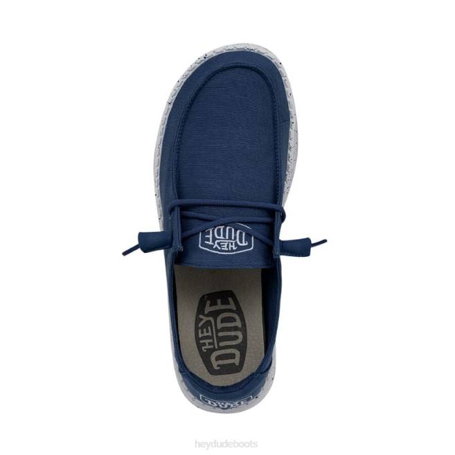 Men True Blue Hey Dude Wendy Slub Canvas Shoes H6P628