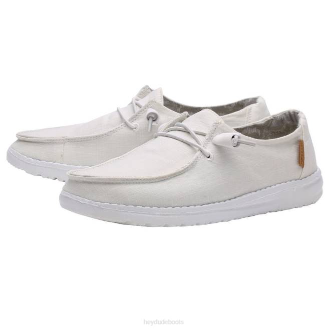 Men White Hey Dude Wendy Chambray Shoes H6P698