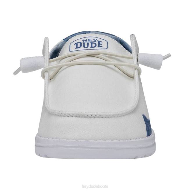 Men White Hey Dude Wendy Colorado Watercolor Shoes H6P6197
