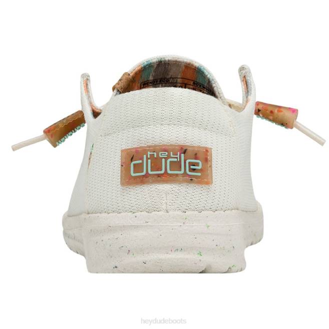 Men White Hey Dude Wendy Knit Shoes H6P6198