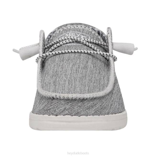 Men White Melange Hey Dude Wendy Boho Stitch Shoes H6P66