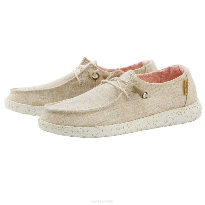 Men White Nut Hey Dude Wendy Chambray Shoes H6P6102