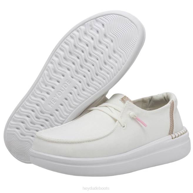 Men White Sparkle Hey Dude Wendy Rise Shoes H6P6178
