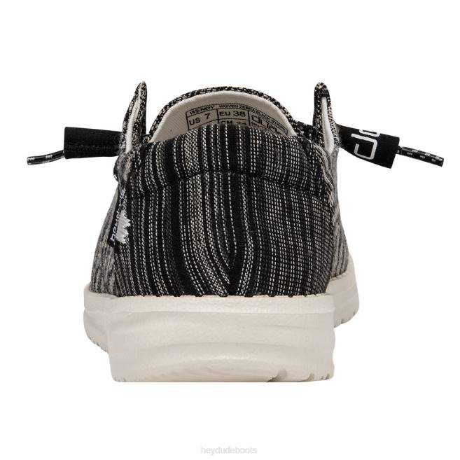 Men Zebra Black Stripe Hey Dude Wendy Woven Shoes H6P6211