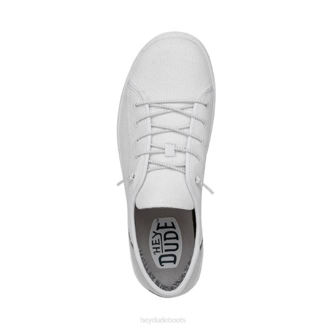 Women White Hey Dude Cody Sport Mesh Shoes H6P6218
